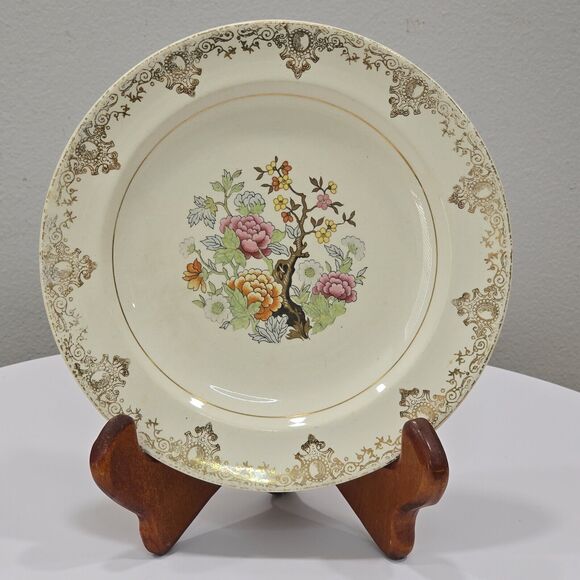 Vintage Century by Salem Bone China 7" Plate "Indian Tree" Floral Gold Gilt Rim - Picture 1 of 16